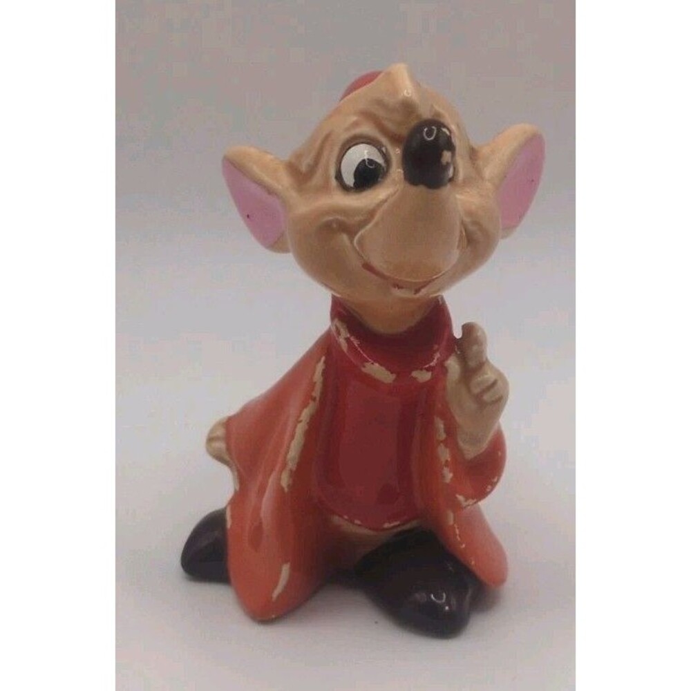 Vintage Disney Cinderella Jaq The Mouse Ceramic Figurine Japan 2.75"